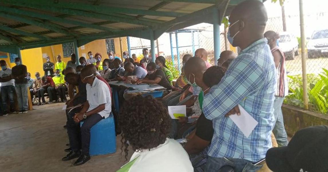 Staff at the Liberia Civil Aviation Authority.