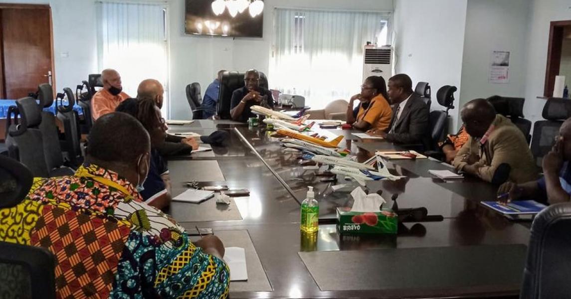 Director General Chief Moses Yarkpazuo Kollie (center) Meets With Senior Management Team.