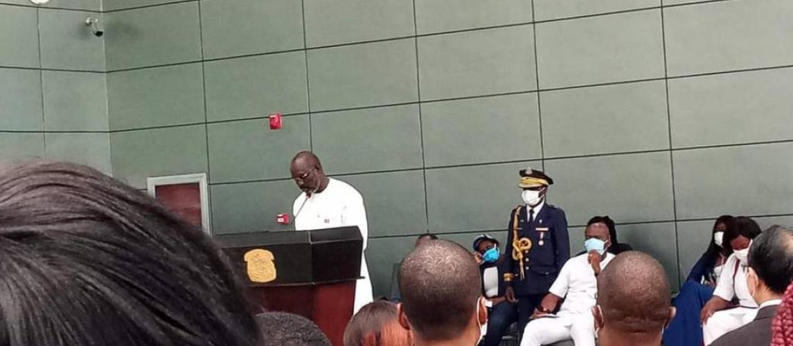 President Weah attends the official launch of Lone Star Air.