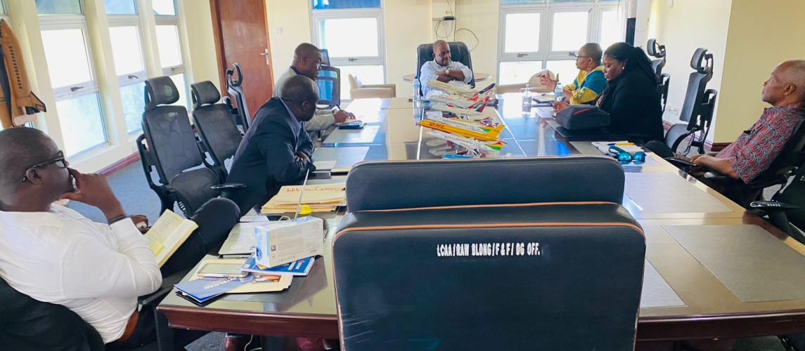 LCAA Director General meets with Representative from the United Nations Office for Project Services