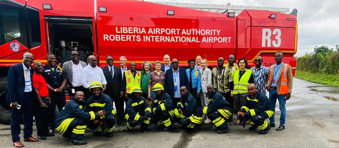 The Liberia Civil Aviation Authority and the Liberia Airport Authority meet with stakeholders