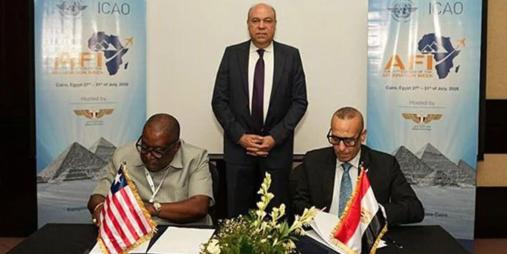 Egypt, Liberia sign MOU to boost civil aviation technical cooperation